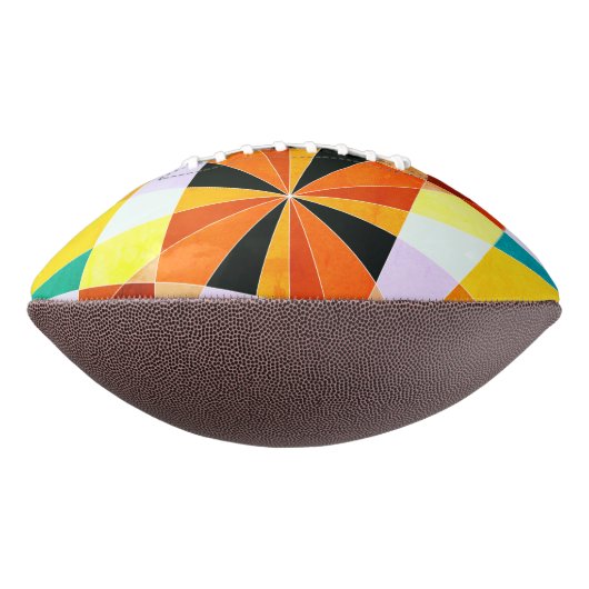 Coole geometrische Formen in warmen Farben Football (Gedreht 270)