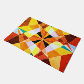 Coole geometrische Formen in warmen Farben Fußmatte (Schrägansicht)