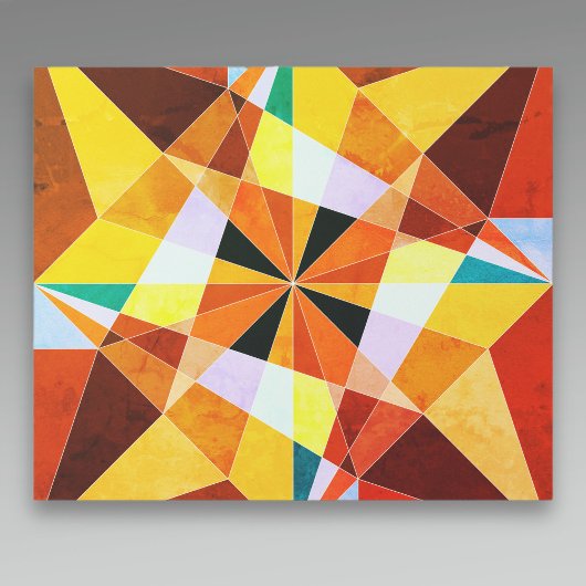 Coole geometrische Formen in warmen Farben Geschenkpapier