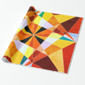 Coole geometrische Formen in warmen Farben Geschenkpapier (Ungerollt)