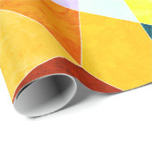 Coole geometrische Formen in warmen Farben Geschenkpapier (Rolleneckpunkt)