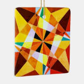 Coole geometrische Formen in warmen Farben Keramikornament (Rechts)