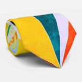 Coole geometrische Formen in warmen Farben Krawatte (Gerollt)