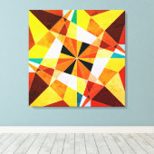 Coole geometrische Formen in warmen Farben Leinwanddruck (Insitu (Holzboden))