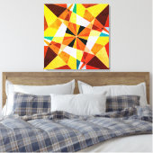 Coole geometrische Formen in warmen Farben Leinwanddruck (Insitu (Schlafzimmer))