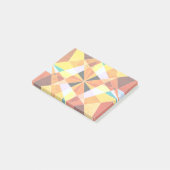 Coole geometrische Formen in warmen Farben Post-it Klebezettel (angewinkelt)