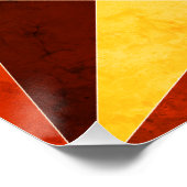 Coole geometrische Formen in warmen Farben Poster (Ecke)