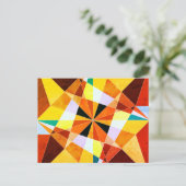 Coole geometrische Formen in warmen Farben Postkarte (Stehend Vorderseite)