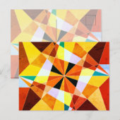 Coole geometrische Formen in warmen Farben Postkarte (Vorne/Hinten)