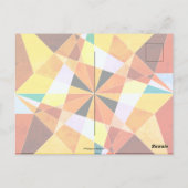 Coole geometrische Formen in warmen Farben Postkarte (Rückseite)