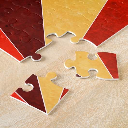 Coole geometrische Formen in warmen Farben Puzzle (Seite)