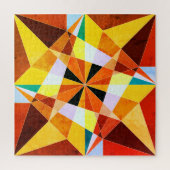 Coole geometrische Formen in warmen Farben Puzzle (Vertikal)