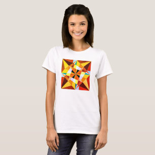 Coole geometrische Formen in warmen Farben T-Shirt