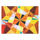 Coole geometrische Formen in warmen Farben Tischdecke (Vorderseite (Horizontal))