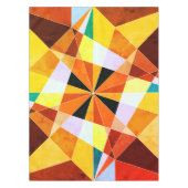 Coole geometrische Formen in warmen Farben Tischdecke (Vorderseite)