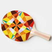 Coole geometrische Formen in warmen Farben Tischtennis Schläger (Seitenansicht)