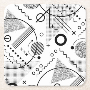 Coole geometrische Formen und Linien Rechteckiger Pappuntersetzer