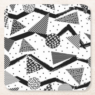 Coole geometrische Formen und Linien Rechteckiger Pappuntersetzer