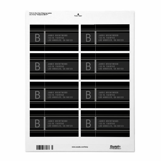 Coole geometrische stilisierte Rücksendeadresse (Vorne)