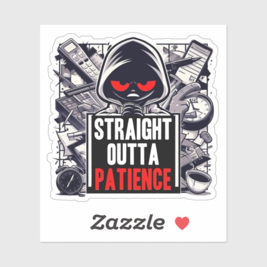 Coole geradeaus Geduld Aufkleber (Blatt)