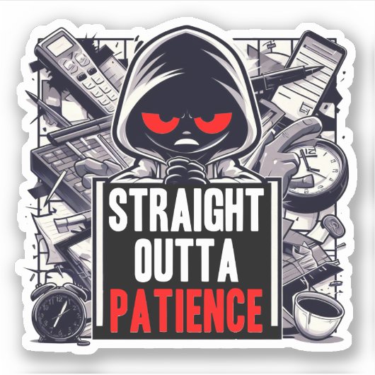 Coole geradeaus Geduld Aufkleber (Vorderseite)