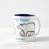 Coole Gerettet Polar-BÄREN - Arktis- Zweifarbige Tasse (VorderseiteRechts)