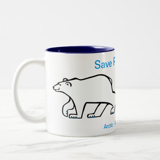Coole Gerettet Polar-BÄREN - Arktis- Zweifarbige Tasse (Links)