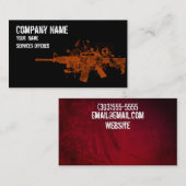 Coole Geschäfts-Karte Rot AR 15 Visitenkarte (Vorne/Hinten)