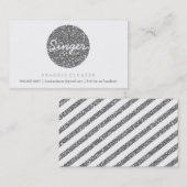 COOLE GESCHÄFTSKARTE Fettfleck Silberfleck Glitzer Visitenkarte (Vorne/Hinten)