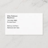 Coole Geschäftskarten der modernen Elektrotechnik Visitenkarte (Rückseite)