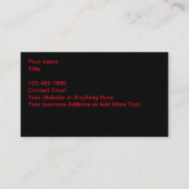 Coole Geschäftskarten für Automotive Visitenkarte (Rückseite)