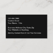 Coole Geschäftskarten für moderne Automobil-Theme Visitenkarte (Rückseite)