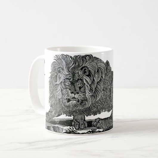 Coole Geschenk Astrologie-Zeichen-Tasse Löwe Kaffeetasse (Vorderseite Links)