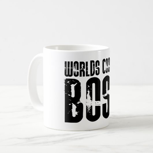Coole Geschenke für Chefs: Weltcoolster Chef Kaffeetasse (Vorderseite Links)