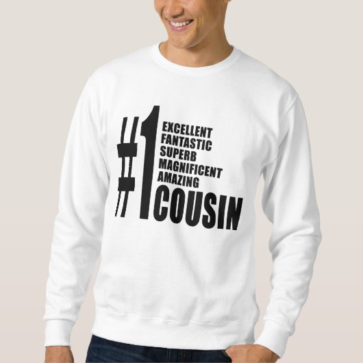 Coole Geschenke für Cousins: Cousin der Nr.-eine Sweatshirt (Vorderseite)