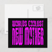 Coole Geschenke für Junge Mütter: Rosa Coolste neu Postkarte (Vorne/Hinten)