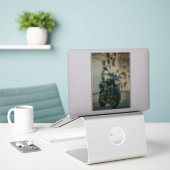 Coole Geschenke für Motorradfahrer Aufkleber (Laptop auf Schreibtisch)