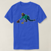 Coole Geschenkidee Jesus Curling T-Shirt (Design vorne)