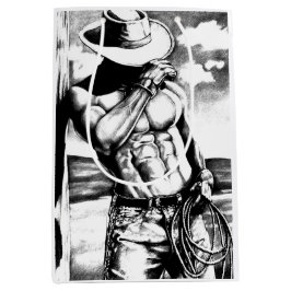 Coole Geschenktasche für seinen Art Cowboy Bodybui Mittlere Geschenktüte