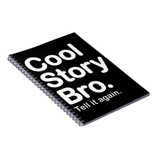 Coole Geschichte Bro. Notizbuch Notizblock (Rechte Seite)
