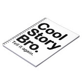 Coole Geschichte Bro. Notizbuch Notizblock (Linke Seite)