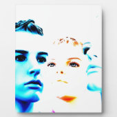 Coole Gesichter (drei Freunde), minimalistisches D Fotoplatte (Vorderseite)