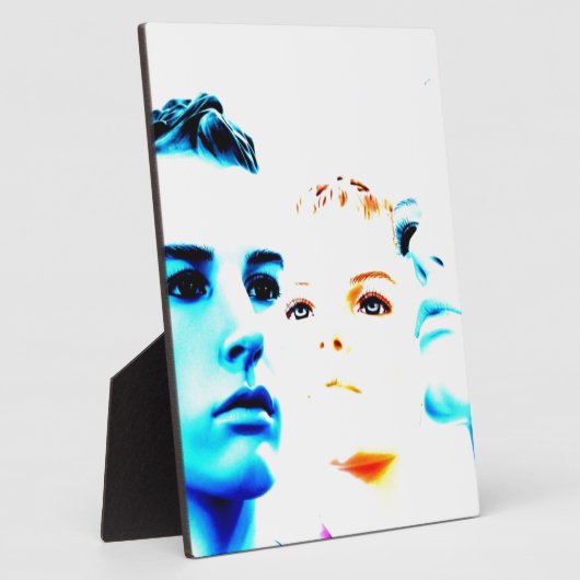 Coole Gesichter (drei Freunde), minimalistisches D Fotoplatte (Seite)