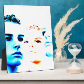 Coole Gesichter (drei Freunde), minimalistisches D Fotoplatte (Seite)