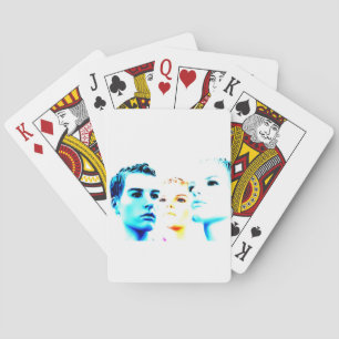 Coole Gesichter (drei Freunde), minimalistisches D Spielkarten