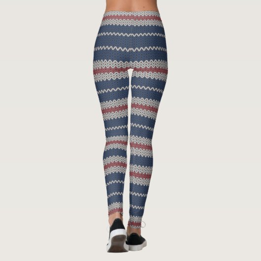 Coole gezogene Wirkung Stripte Leggings (Rückseite)