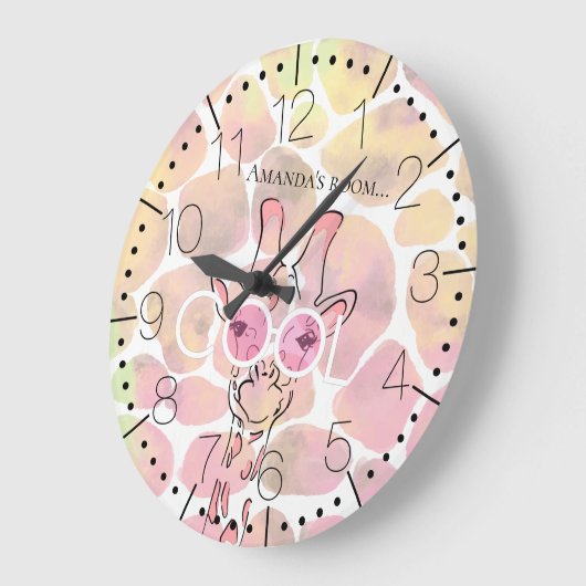 Coole Giraffbrille Große Wanduhr (Winkel)