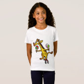 Coole Giraffe Einrad Ice Creme T-Shirt (Vorne ganz)