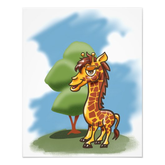 Coole Giraffe Foto drucken (Vorne)