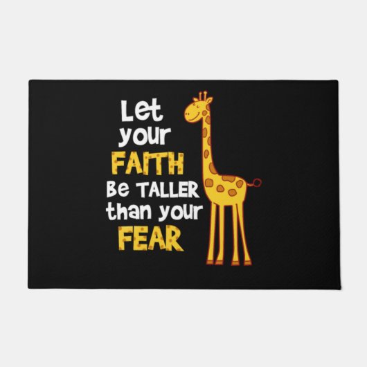 Coole Giraffe Geschenkartikel Giraffen Zoo Faith Fußmatte (Vorderseite)